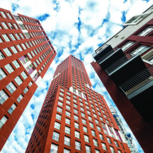 Sustainable brick slip facades